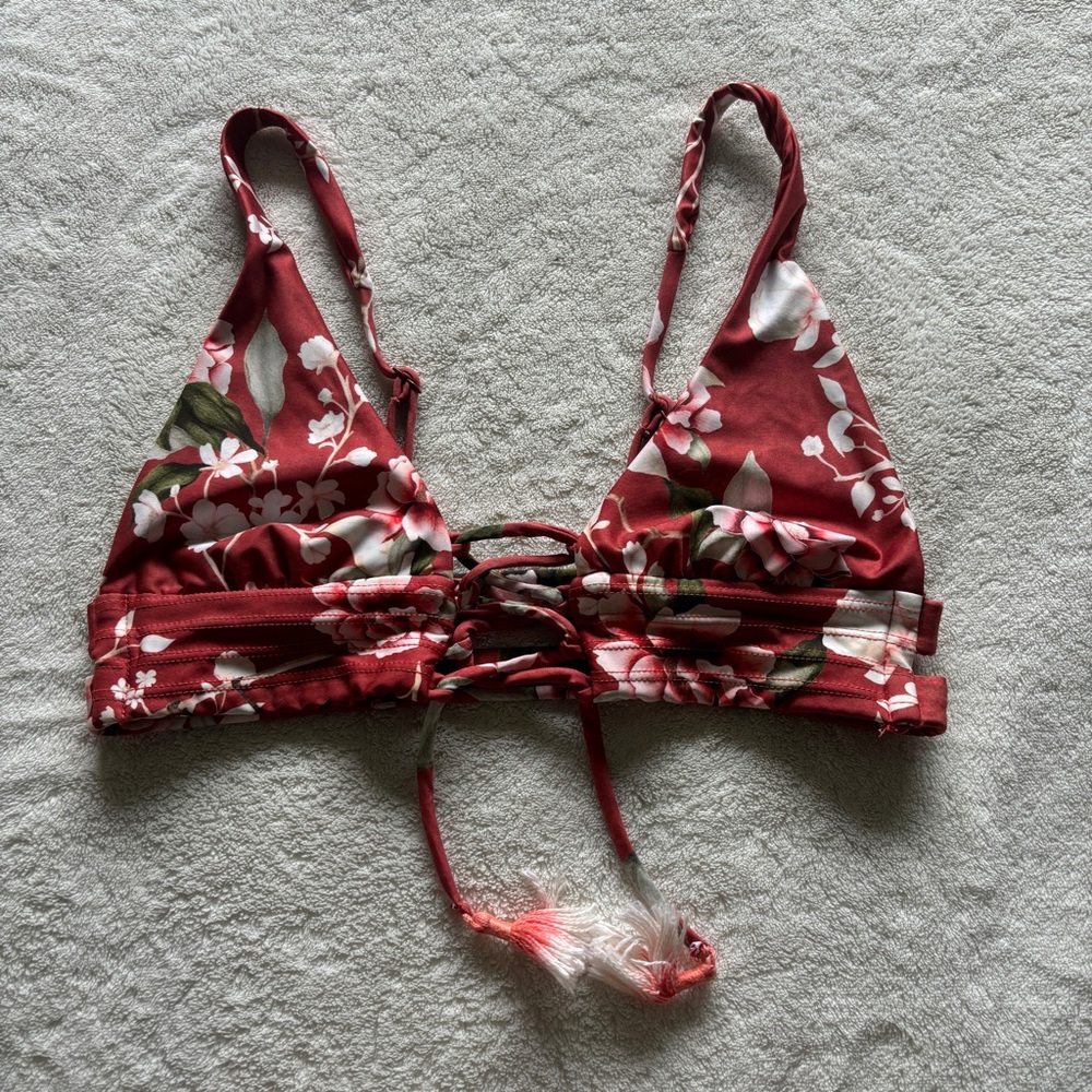 Agua Bendita triangle tie front Top M